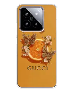 Чохол для Xiaomi 15 з картинкою «Gucci — золоті метелики» Чохол для Xiaomi 15 з картинкою «Gucci — золоті метелики»