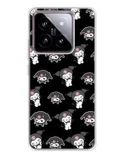 Чехол для Xiaomi 15 с картинкой «Черный паттерн Kuromi»