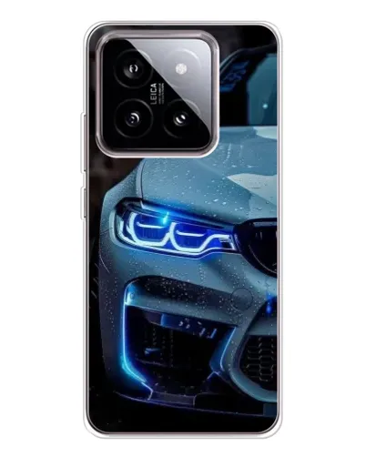 Чехол для Xiaomi 15 с картинкой «Взгляд BMW с синими фарами»