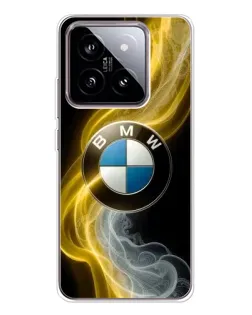 Чехол для Xiaomi 15 с картинкой «Золотистый дым BMW»
