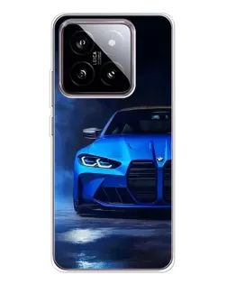 Чехол для Xiaomi 15 с картинкой «Голубая BMW M4»