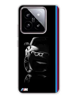 Чехол для Xiaomi 15 с картинкой «Силуэт BMW в темноте»