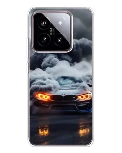 Чехол для Xiaomi 15 с картинкой «BMW в дыму»