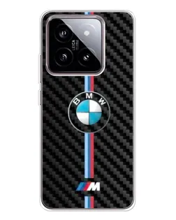 Чехол для Xiaomi 15 с картинкой «Эмблема BMW и карбон»