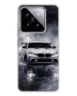 Чехол для Xiaomi 15 с картинкой «BMW сквозь туман»