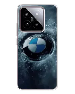 Чехол для Xiaomi 15 с картинкой «Логотип BMW — лед»