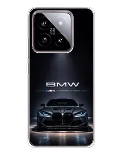 Чехол для Xiaomi 15 с картинкой «BMW сквозь ночной город»