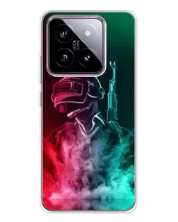 Чохол для Xiaomi 15 з картинкою «PUBG — вогняний воїн»