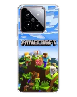 Чехол для Xiaomi 15 с картинкой «Minecraft классический мир»