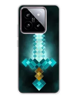 Чехол для Xiaomi 15 с картинкой «Алмазный меч неон»