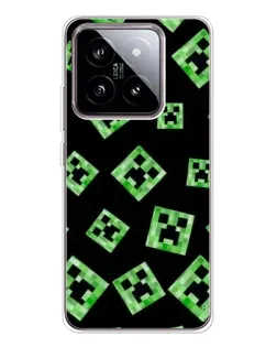 Чехол для Xiaomi 15 с картинкой «Паттерн с криперами»
