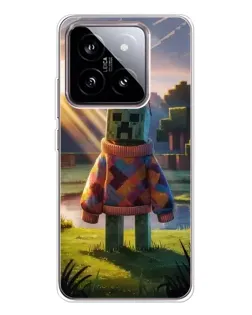 Чехол для Xiaomi 15 с картинкой «Крипер в свитере»