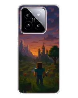 Чехол для Xiaomi 15 с картинкой «Стив у башни»