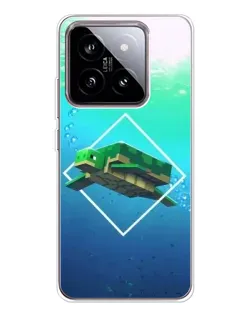 Чехол для Xiaomi 15 с картинкой «Черепаха Minecraft»