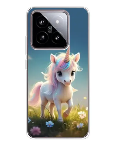 Чехол для Xiaomi 15 с картинкой «Единорог на поляне»