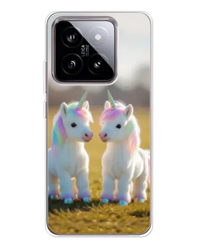 Чехол для Xiaomi 15 с картинкой «Пара единорогов»