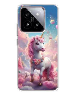 Чехол для Xiaomi 15 с картинкой «Единорог среди облаков»