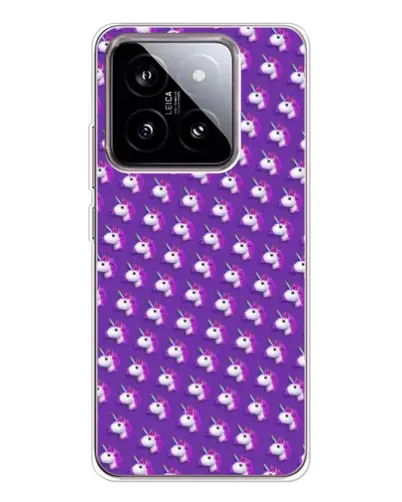 Чехол для Xiaomi 15 с картинкой «Единороги на фиолетовом»