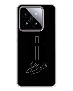 Чохол для Xiaomi 15 з картинкою «Графічний хрест Jesus»