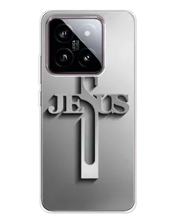 Чохол для Xiaomi 15 з картинкою «Металевий хрест Jesus»