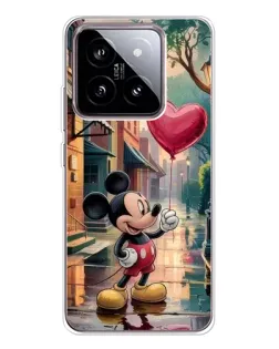 Чехол для Xiaomi 15 с картинкой «Микки и шарик-сердце»