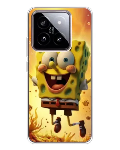 Чехол для Xiaomi 15 с картинкой «Губка Боб прыгает»