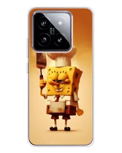 Чехол для Xiaomi 15 с картинкой «Губка Боб повар»
