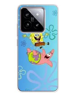 Чехол для Xiaomi 15 с картинкой «Спанч Боб и Патрик»