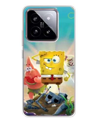 Чехол для Xiaomi 15 с картинкой «Спанч Боб победитель»