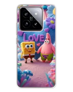 Чехол для Xiaomi 15 с картинкой «Губка Боб Патрик»