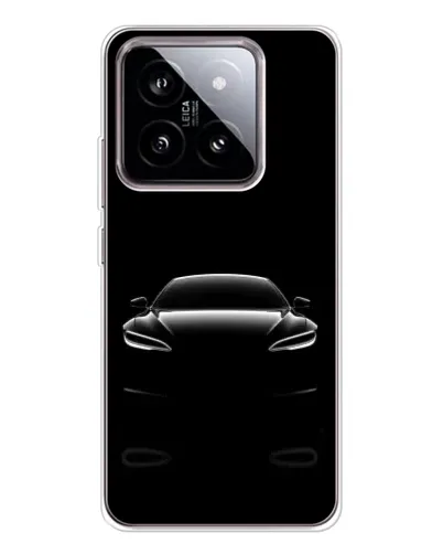Чохол для Xiaomi 15 з картинкою «Силует Tesla Night»