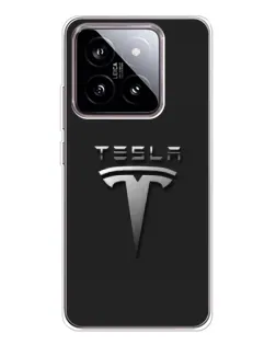 Чохол для Xiaomi 15 з картинкою «Сталевий логотип Tesla»
