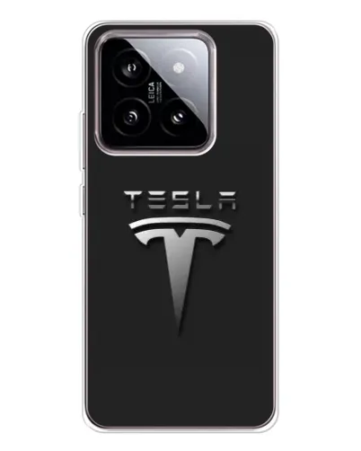Чохол для Xiaomi 15 з картинкою «Сталевий логотип Tesla»