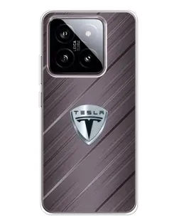 Чохол для Xiaomi 15 з картинкою «Металева текстура Tesla»
