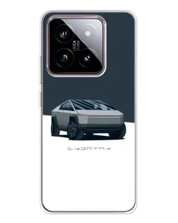 Чохол для Xiaomi 15 з картинкою «Сріблястий Cybertruck Tesla»