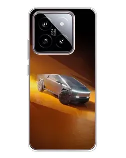Чохол для Xiaomi 15 з картинкою «Cybertruck у пустелі»