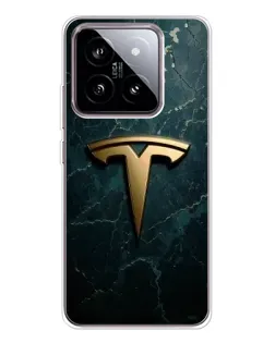 Чохол для Xiaomi 15 з картинкою «Мармурова Tesla Gold»