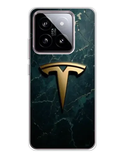 Чохол для Xiaomi 15 з картинкою «Мармурова Tesla Gold»