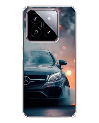 Чехол для Xiaomi 15 с картинкой «Mercedes — ночной город»