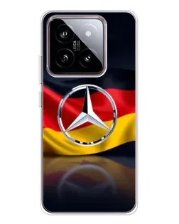 Чехол для Xiaomi 15 с картинкой «Mercedes — флаг Германии»