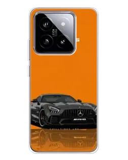 Чехол для Xiaomi 15 с картинкой «Оранжевый Mercedes AMG»