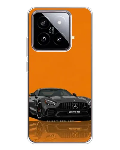 Чехол для Xiaomi 15 с картинкой «Оранжевый Mercedes AMG»