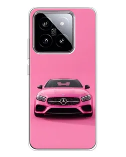 Чохол для Xiaomi 15 з картинкою «Рожевий Mercedes AMG»