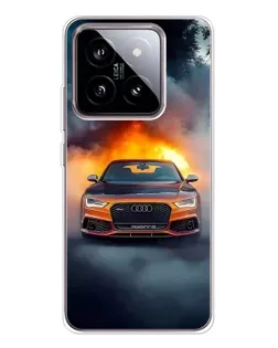 Чохол для Xiaomi 15 з картинкою «Audi у вогняному диму»