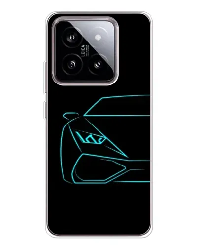Чохол для Xiaomi 15 з картинкою «Блакитний силует Lamborghini»