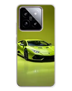 Чохол для Xiaomi 15 з картинкою «Салатовий Lamborghini Huracan»
