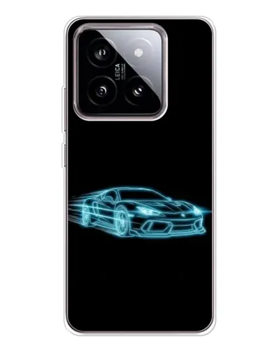 Чохол для Xiaomi 15 з картинкою «Неоновий контур Lamborghini»