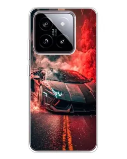 Чохол для Xiaomi 15 з картинкою «Lamborghini червоний дим»