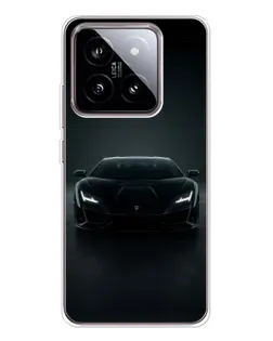 Чохол для Xiaomi 15 з картинкою «Чорний Lamborghini Aventador»