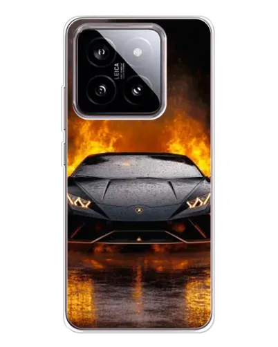 Чохол для Xiaomi 15 з картинкою «Lamborghini у вогні»